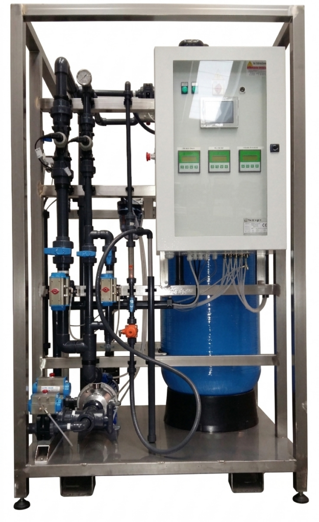 Instalación industrial para la eliminación de cobre en mosto de uva en procesos alimentarios