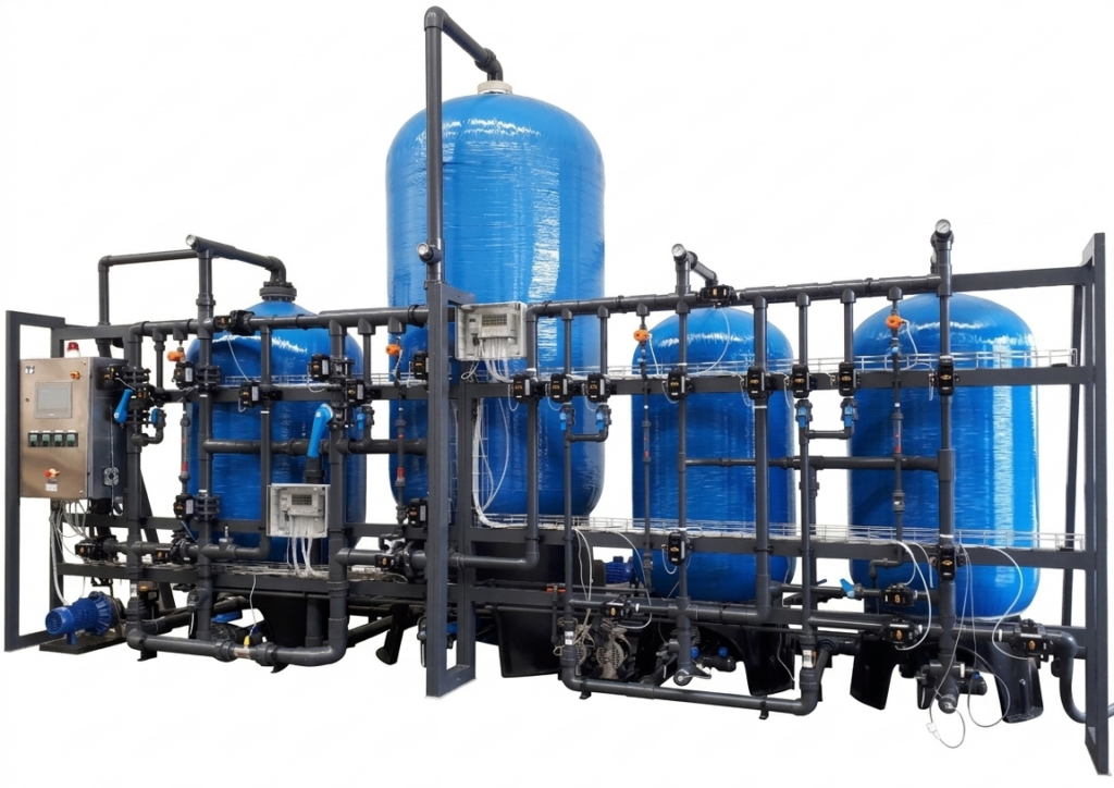 Imagen de productos industriales para tratamiento de agua y alimentos con resinas