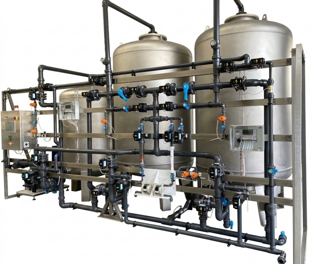 Instalaciones industriales para la producción de jugo de agave con procesos de filtración y tratamiento